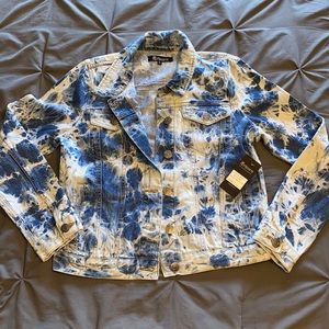 Tie Dye Jean Jacket, Size Large